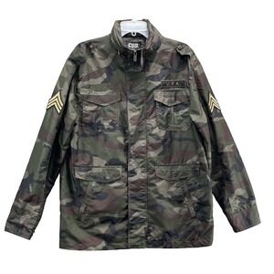 CSG Jacket Men's Large Camo Workwear Tactical Military USA Patch Outdoor Sport